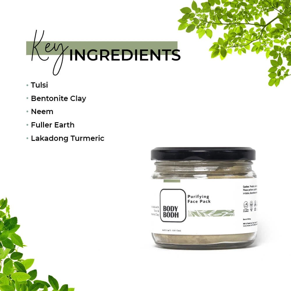 Purifying Face Pack (Enriched with Tulsi & Bentonite Clay)