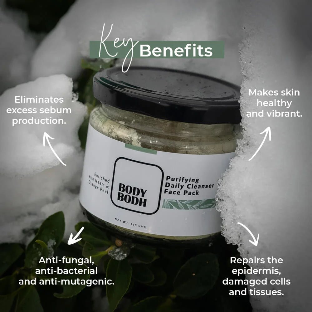 Purifying Daily Cleanser | Face Pack (Enriched with Neem & Orange Peel)