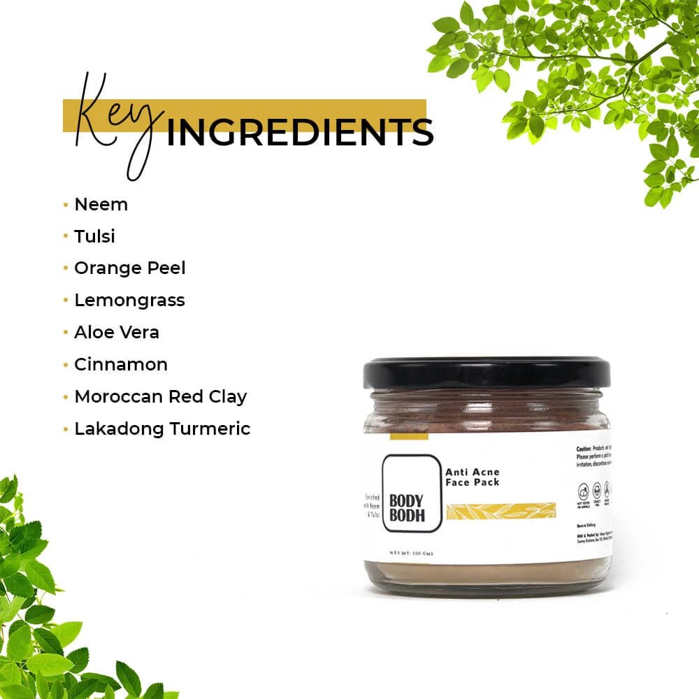 Anti Acne Face Pack (Enriched with Neem & Tulsi)