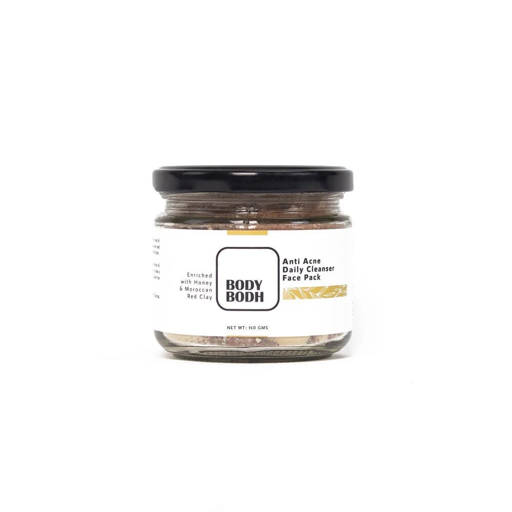 Anti Acne Daily Cleanser | Face Pack (Enriched with Ho)ney & Moroccan Red Clay